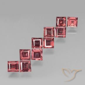Shop natural 3.84ct Rouge moyen-foncé Grenat pyrope gems, Carré, from Mozambique at GemSelect. In stock, global shipping!