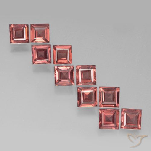 4.23ctw Naturel Rouge écarlate léger Grenat pyrope, Carré, VS