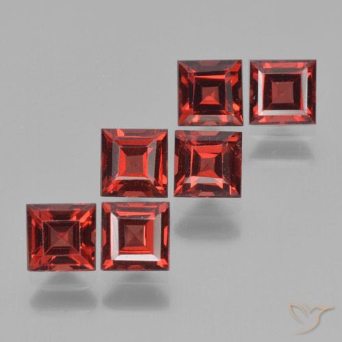 2.81ctw Naturel Rouge groseille Grenat pyrope, Carré, VS