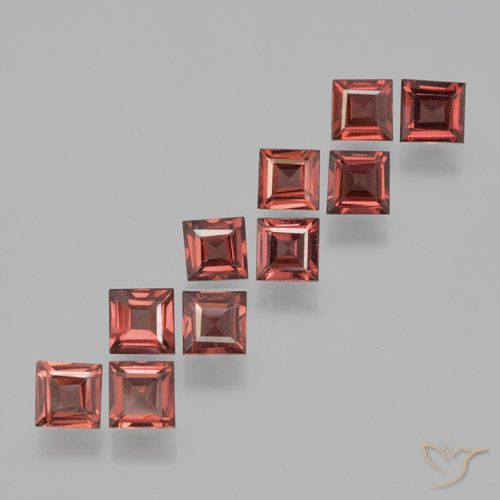5.01ctw Naturel Rouge moyen-foncé Grenat pyrope, Carré, VS