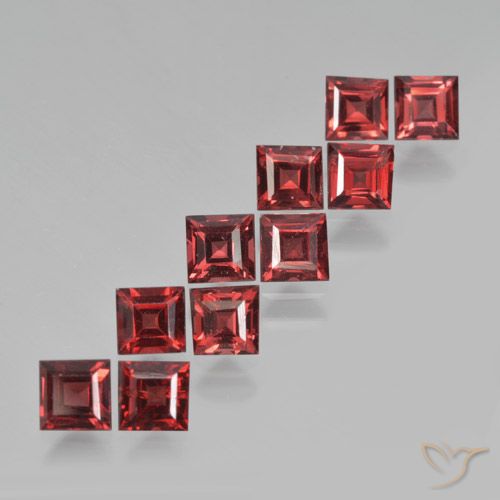 Achetez naturel 3,97ct rouge grenat pyrope gems, carré, en provenance mozambique chez gemselect. en stock, livraison internationale!