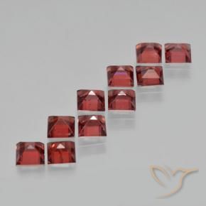 Achetez naturel 3,97ct rouge grenat pyrope gems, carré, en provenance mozambique chez gemselect. en stock, livraison internationale!