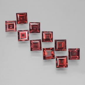 Achetez naturel 4,49ct rouge grenat pyrope gems, carré, en provenance mozambique chez gemselect. en stock, livraison internationale!