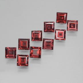 Achetez naturel 4,49ct rouge grenat pyrope gems, carré, en provenance mozambique chez gemselect. en stock, livraison internationale!