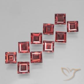 Shop natural 3.95ct Rouge moyen Grenat pyrope gems, Carré, from Mozambique at GemSelect. In stock, global shipping!