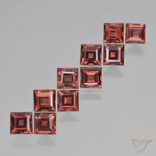 4.00ctw Naturel Baies rouge profond Grenat pyrope, Carré, VS