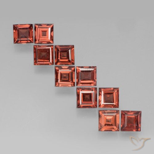 4.54ctw Naturel Brique rouge Grenat pyrope, Carré, VS