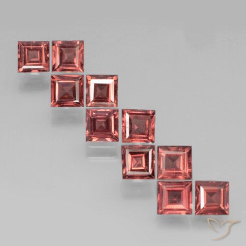 4.17ctw Naturel Rouge écarlate léger Grenat pyrope, Carré, VS