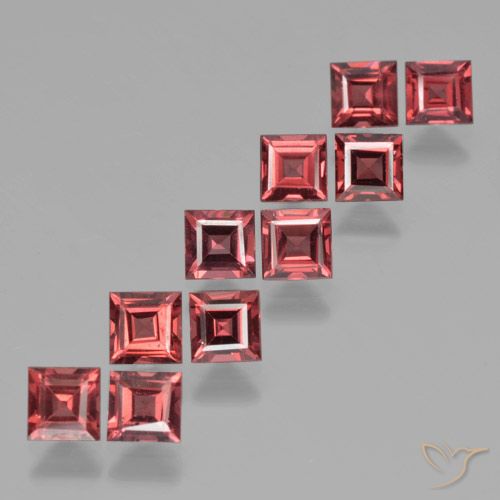 4.26ctw Naturel Rouge cramoisi Grenat pyrope, Carré, VS