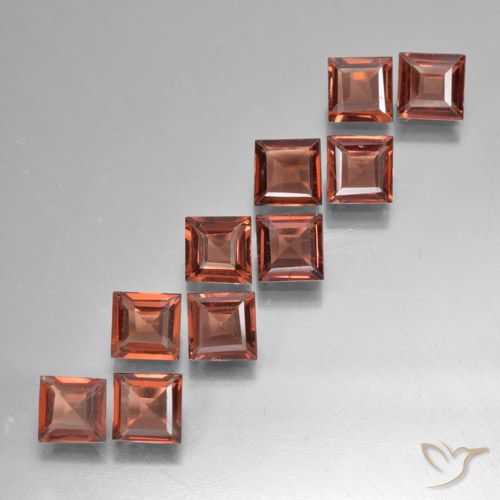 3.52ctw Naturel Rose foncé Rouge Grenat pyrope, Carré, VS