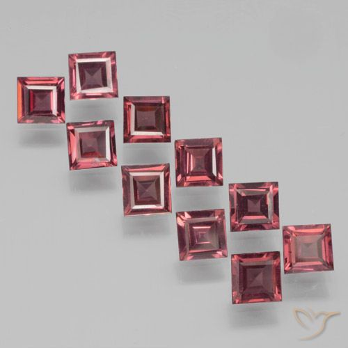 3.35ctw Naturel Rouge moyen-foncé Grenat pyrope, Carré, VS