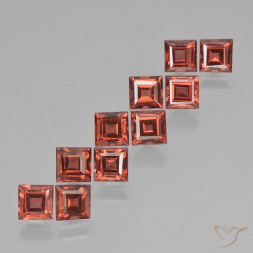 4.71ctw Naturel Brique rouge Grenat pyrope, Carré, VS