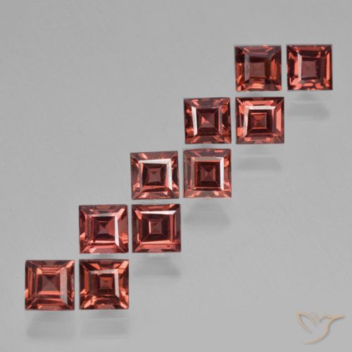 4.94ctw Naturel Rouge écarlate Grenat pyrope, Carré, VS