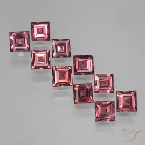 4.00ctw Naturel Rouge moyen Grenat pyrope, Carré, VS