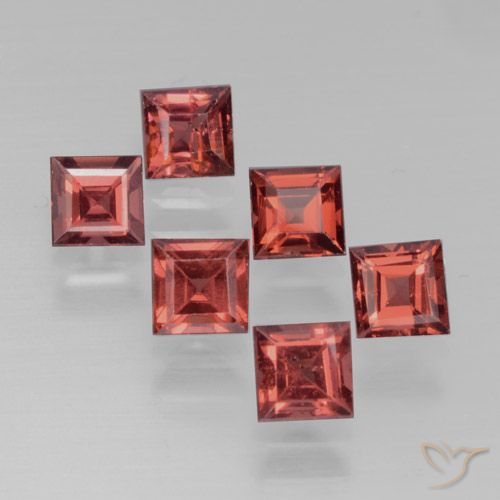 2.64ctw Naturel Rose foncé Rouge Grenat pyrope, Carré, VS