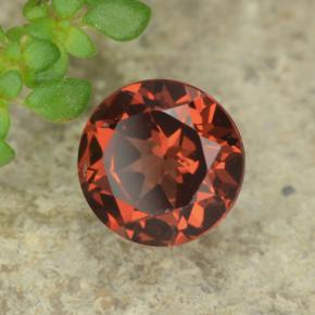 Grenat pyrope rouge naturelle coupe roude, 0,97 ct, VVS-VS