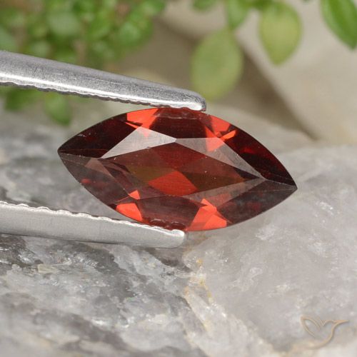 1.16ct Naturel Rouge foncé Grenat pyrope, Marquise, VVS-VS