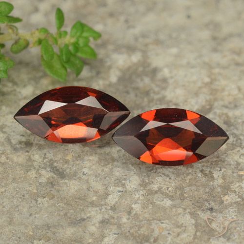 1.71ctw Naturel Rouge groseille Grenat pyrope, Marquise, VVS-VS