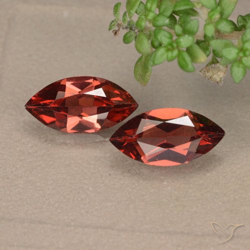 2.05ctw Naturel Rouge écarlate Grenat pyrope, Marquise, VVS-VS