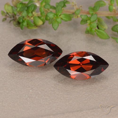 2.57ctw Naturel Rouge groseille Grenat pyrope, Marquise, VVS-VS