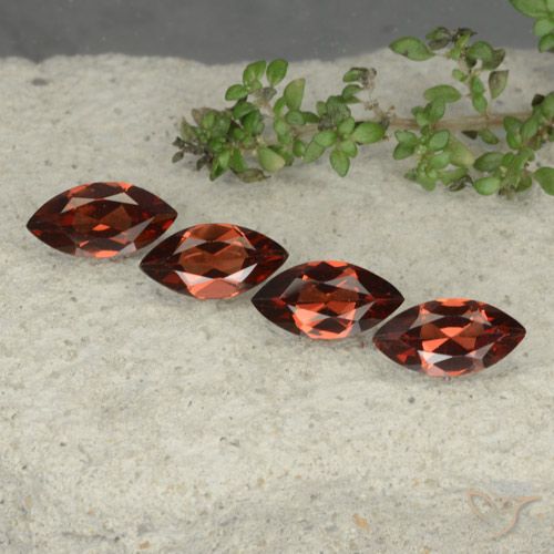 4.79ctw Naturel Rouge foncé Grenat pyrope, Marquise, VS