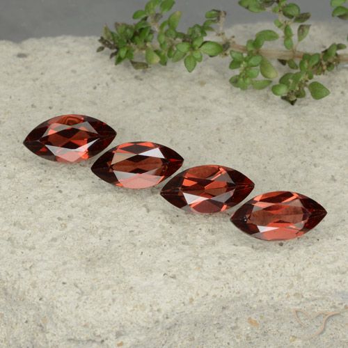 4.89ctw Naturel Rouge foncé Grenat pyrope, Marquise, VVS-VS
