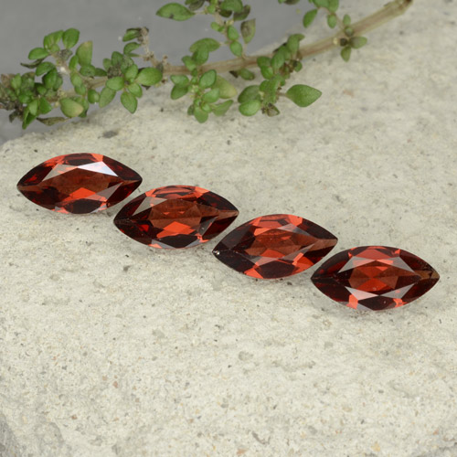 Achetez naturel 4,30ct rouge intense grenat pyrope gems, marquise, en provenance mozambique chez gemselect. en stock, livraison internationale!
