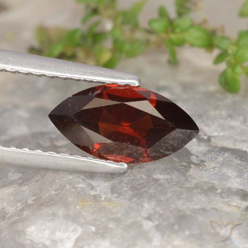 1.31ct Naturel Rouge foncé Grenat pyrope, Marquise, VVS-VS