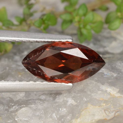 1.17ct Naturel Rouge écarlate profond Grenat pyrope, Marquise, VS