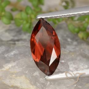 Grenat pyrope Rouge écarlate profond naturelle Marquise, 1.17 ct, VS
