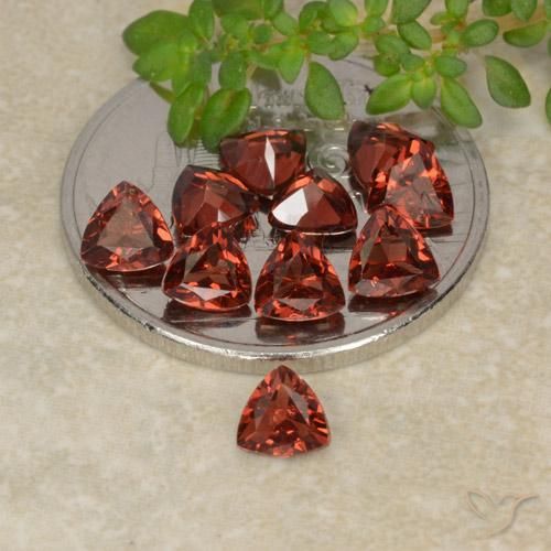 Shop natural 2.95ct Rouge foncé Grenat pyrope gems, Trillion, from Mozambique at GemSelect. In stock, global shipping!