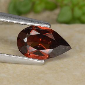 Grenat pyrope rouge naturelle en forme de poire, 0,87 ct, VS