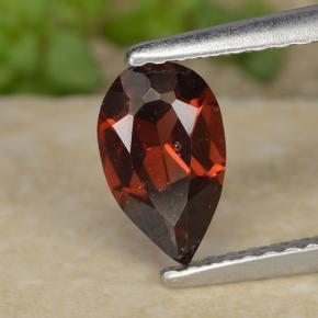 Grenat pyrope rouge naturelle en forme de poire, 0,87 ct, VS