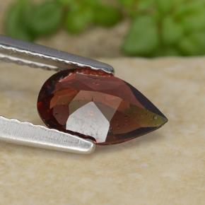 Grenat pyrope rouge naturelle en forme de poire, 0,87 ct, VS