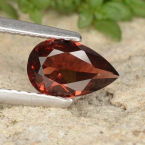 Grenat pyrope Rouge merlot naturelle En forme de poire, 0.87 ct, VVS-VS