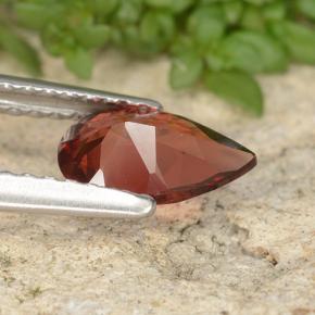 Grenat pyrope Rouge merlot naturelle En forme de poire, 0.87 ct, VVS-VS