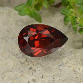 Grenat pyrope rouge naturelle en forme de poire, 1,14 ct, VVS-VS