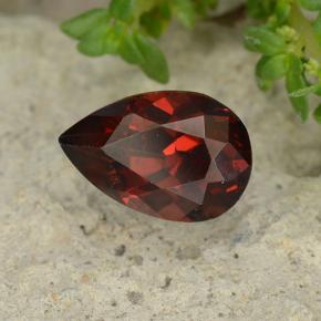 Grenat pyrope rouge naturelle en forme de poire, 1,14 ct, VVS-VS