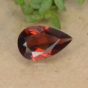 Grenat pyrope rouge naturelle en forme de poire, 0,86 ct, VVS-VS