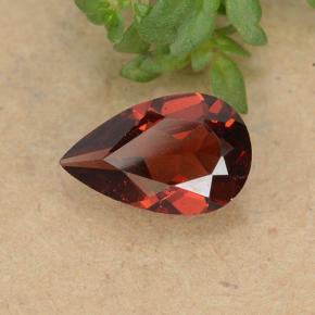 Grenat pyrope rouge naturelle en forme de poire, 0,86 ct, VVS-VS
