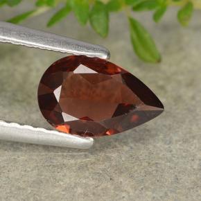 Grenat pyrope rouge naturelle en forme de poire, 0,77 ct, VVS-VS