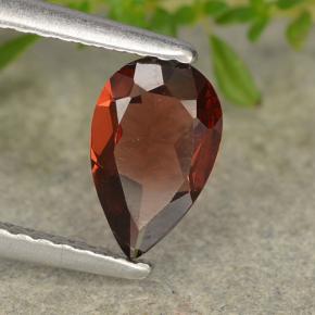 Grenat pyrope rouge naturelle en forme de poire, 0,77 ct, VVS-VS