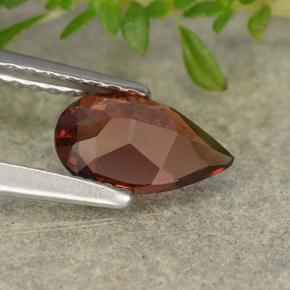 Grenat pyrope rouge naturelle en forme de poire, 0,77 ct, VVS-VS