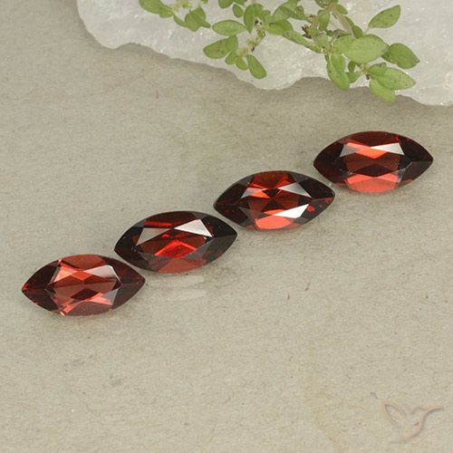 5.08ctw Naturel Rouge foncé Grenat pyrope, Marquise, VVS-VS