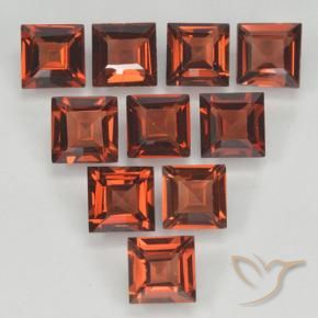 Shop natural 3.84ct Rouge moyen Grenat pyrope gems, Carré, from Mozambique at GemSelect. In stock, global shipping!