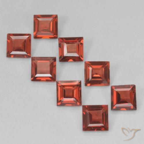 2.94ctw Naturel Rouge Sangria Grenat pyrope, Carré, VVS-VS