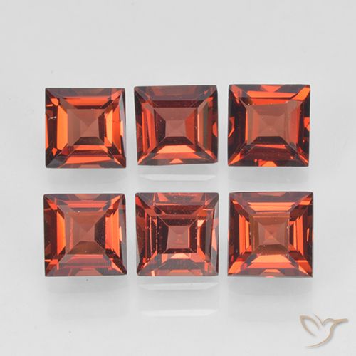 2.54ctw Naturel Rouge vif Grenat pyrope, Carré, VVS-VS