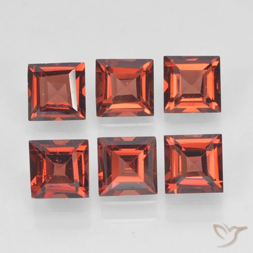 2.76ctw Naturel Rouge vif Grenat pyrope, Carré, VVS-VS