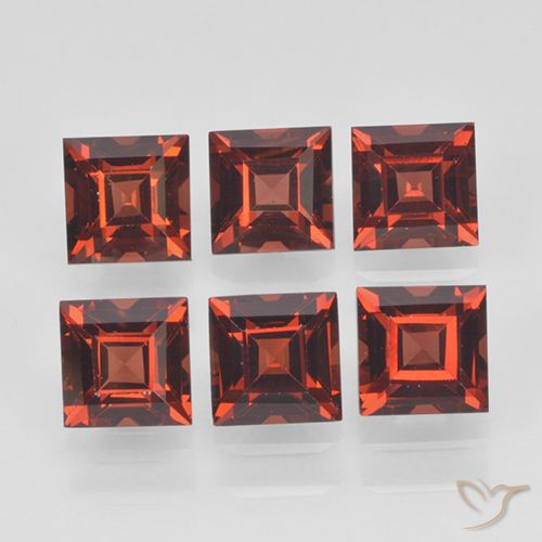 3.10ctw Naturel Rouge groseille Grenat pyrope, Carré, VVS-VS