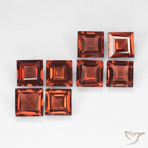 2.93ctw Naturel Brique rouge Grenat pyrope, Carré, VVS-VS
